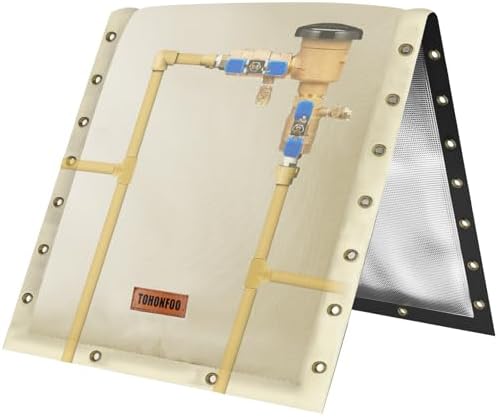 TOHONFOO 3-Way Open Backflow Preventer Pipe Cover Outside, 40"Wx40"H, Beige by TOHONFOO