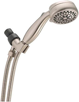 Delta Faucet 7-Spray Touch-Clean Hand Held Shower Head with Hose, Brushed Nickel Handheld Shower Head, Hand Shower, Handheld Shower, Detachable Shower Head, Satin Nickel 75700SN by Unknown