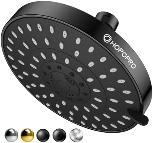 High Pressure Shower Head, HOPOPRO 5-Mode Fixed Showerhead, NBC Recommended by HOPOPRO