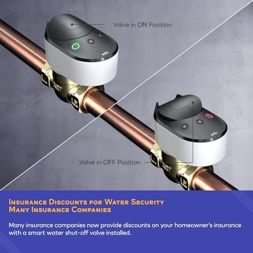 Ezlo Smart Water Shut-Off Valve Control Kit with Separate Ezlo Plus Smart Hub and Leak Sensor – WiFi + Z-Wave Kit – 1¼ | Water Leak Sensor, Water Shut Off Tool, Automatic Timer, Compatible with Alexa - Image 3