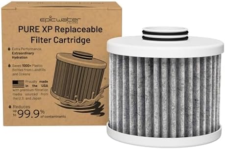 Epic Water Filters Pure XP REPLACEMENT CARTRIDGE ONLY/Compatible with Epic Pure Water Pitcher/Removes Fluoride, Lead, Forever Chemicals, Heavy Metals, Industrial Pollutants/Filters 100 Gallons by EpicWaterFilters