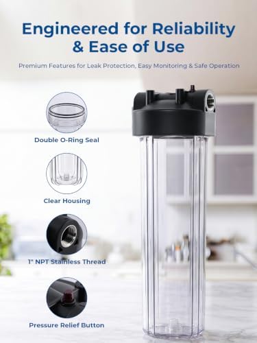 Heavy Metal & Chlorine Reduction Clear Whole House Water Filter System - Image 5