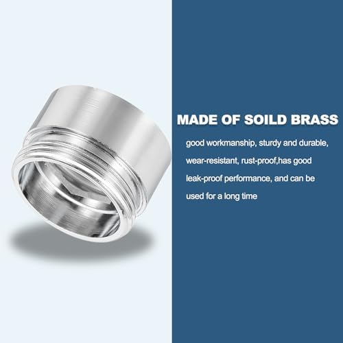uxcell Faucet Aerator Adapter, 1/2" Female to M22 Male with Washer, 15mm Length - Image 4