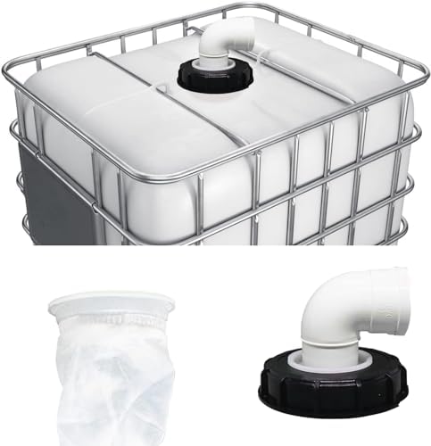 samou IBC Lid Filter 165 mm 90° Ton Barrel Cover with Nylon Washable IBC Tank Lid Filter for mounting on IBC Container Rainwater Tank IBC 1000 Liters DN150 (90° Angle) - Image 5