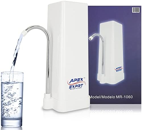 APEX EXPRT MR-1060 Countertop, 5-Stage Water Filter with Mineral pH Alkaline Technology – Easy Install Faucet Filter – Reduces Heavy Metals, Bad Taste, and 99% of Chlorine – Enhances Water Quality by ApexExprtWaterFilters