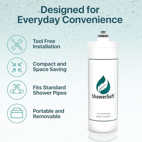 Shower Water Softener for Hard Water | 2-Cartridge Ion Exchange Softener System | Portable Hard Water Filter Alternative for Apartments | Soft Water for Hair & Skin | No Plumber - Image 4