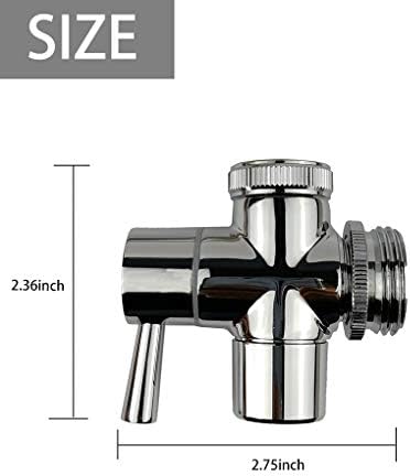 All Brass Faucet Diverter Valve with Aerator, Sink to Garden Hose Diverter Adapter, for Bathroom/Kitchen Sink Faucet Connection Portable Washing Machine/Dishwasher (G1/2 * 3/4", Chrome) - Image 5