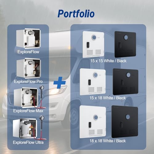 Ranein 15x15 Inches RV Water Heater Black Door - Image 5