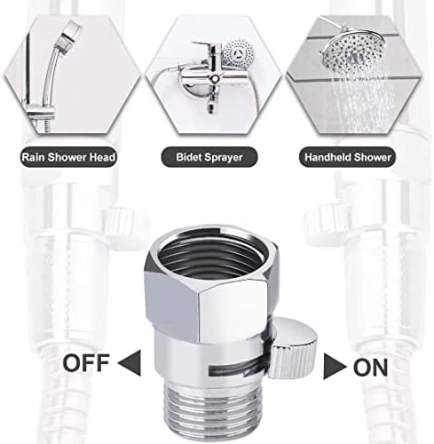 MAYYAYA Brass Shower Head Flow Control Valve, NTP1/2 Metal Shut-off Valve - Image 4