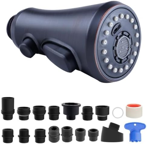 Hibbent Pull Down Spray Head for Kitchen Faucet, 3-Function Sink Nozzle by Hibbent