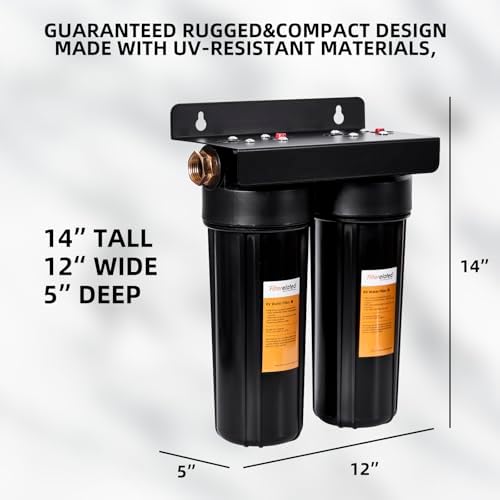 Filterelated RV Dual Water Filter System with 3/4" Brass Fittings Two Filters Included Reduces Sediment,Chlorine,Bad Taste and Odors,Suitable for RVs,Boats,Farming &Gardening - Image 6