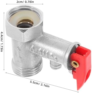 Brass Water Heater Silver 3/4 Inch Pressure Relief Valve 0.8 Mpa - Image 2