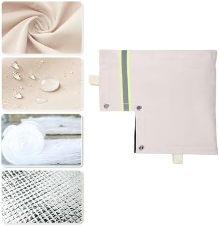 tooloflife Outdoor Backflow Preventer Insulation Cover – 3-Layer Freeze Protection for Sprinkler Valves/Well Pumps (Off-White) - Image 4