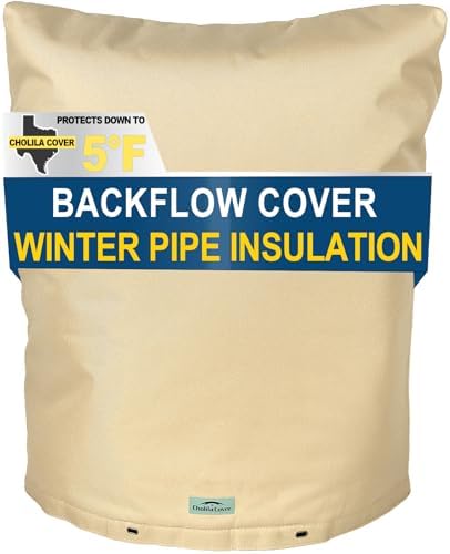 Insulated Backflow Preventer Pipe Pouch, 24W x 26H in, Khaki by CholilaCover