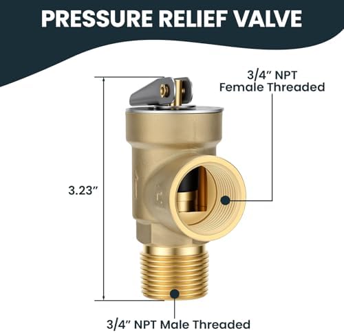 3/4 × 1 Inch IPS Isolator Tankless Water Heater Service Valve Kit with Pressure Relief Valve, Lead-Free Brass - Image 5