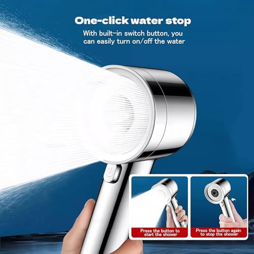 High-Pressure Shower Head with Filter Gently Cares for Skin and Hair - Image 2