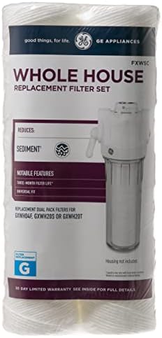 GE FXWSC Whole House Water Filter | Replacement for Water Filtration System | NSF Certified: Reduces Sediment, Rust & Other Impurities from Water | Replace Every 3 Months for Best Results | 2 Filters - Image 2