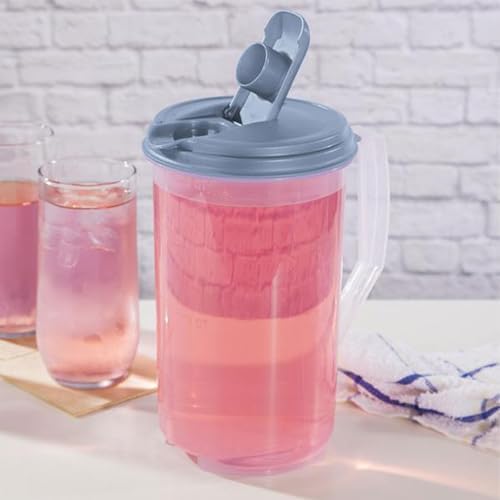 Sterilite Hinged Pitcher with Handle for Home & Kitchen, 2 Quart, 6-Pack - Image 5