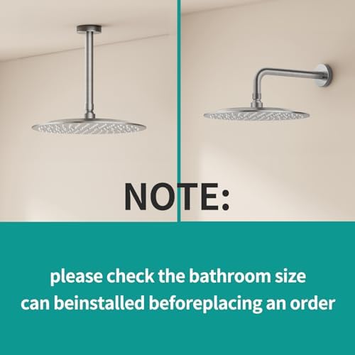 All Metal 10Inch Rain Shower Head - Heavy Duty Stainless Steel, Easy Install, High Water Flow, Ultra-Thin Modern Design for Bathroom (Brushed Nickel) - Image 3