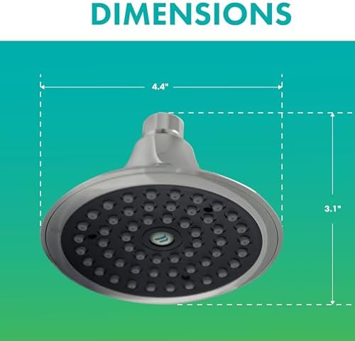 Niagara Conservation 1.5 GPM Sava Fixed-Mount Wide Spray Showerhead with 360 Degree Ball Joint Swivel, Adjustable Angle, Chrome Finish - Image 5