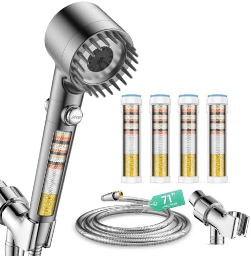 Filtered Shower Head with Handheld 4PCS Filters ShowerHead by Fitespot