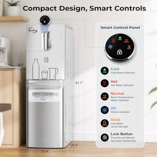 iSpring DSBL4S Dual-Source Water Dispenser – 4-Stage Filtration, Silver - Image 6