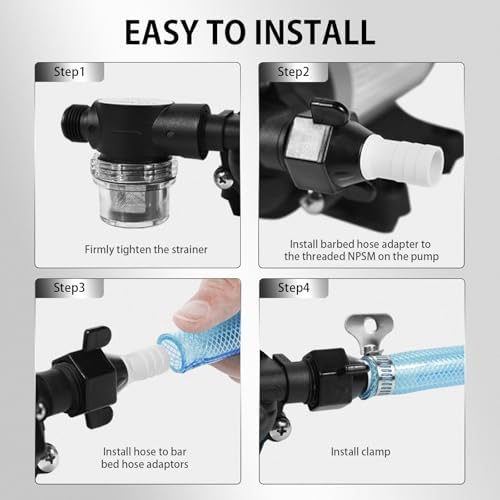 WASSERMANN RV Water Pump 12V DC 4008-101-A65/E65 Replacement, 3.0 GPM 55PSI, Quiet Pump with Pressure Switch for Camper RV Shower Garden Industrial Yacht Sprayer Food Truck Travel Trailer Water Pumps - Image 7