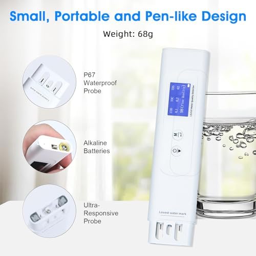 Water Tester, TDS Tester 6 in 1 Professional Digital Water Quality, COD/TOC/TDS/UV275/EC/Temp for Drinking, Tap, Well, Swimming Pool,Hydroponics, Aquarium, RO/DI System - Image 2