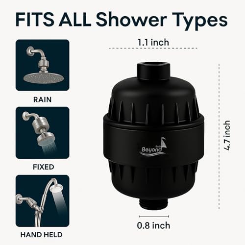 Shower Water Filter Shower Filter for Hard Water- Black - Image 2