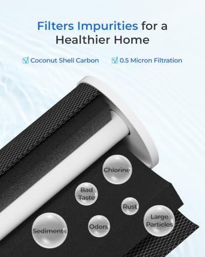 Waterdrop Whole House CTO Carbon Sediment Filter for GE® FXHTC, 5 Micron - Image 4