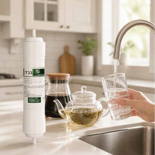 4-Pack 11" X 2.5" T33 Post Carbon Water Filter Cartridge with 1/4" Quick-Connect Straight Rod, Replacement Inline Filter for Reverse Osmosis - Image 6
