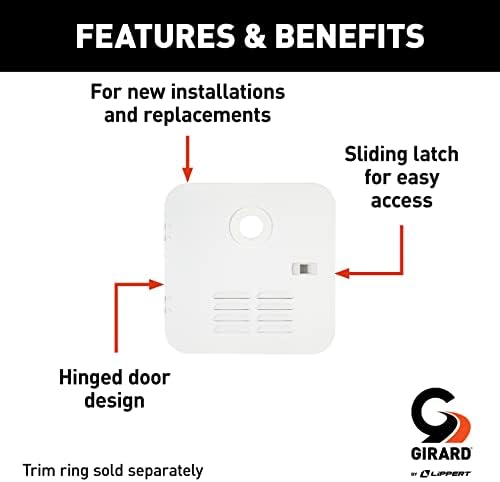 Girard Products LLC RV Water Heater Door Installation Kit - 10-Gallon, Polar White,Black - Image 3