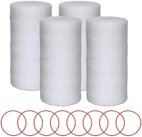 PC40 10 Inch 5-Micron Sediment Replacement Filter Cartridge 4 Packs with 8 O-Rings, High Capacity Whole House & RO System Universal Water Filtration Seamless Compatibility with Pelican Water Systems by Unknown