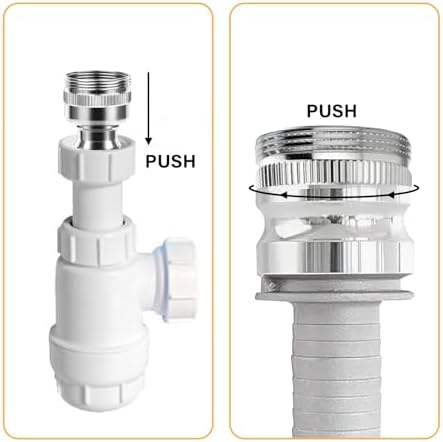 Faucet Snap Adapter Connection Sink Faucet Adapter Portable Dishwasher Faucet Adapter Faucet Aerator Sink Hose Adapter Countertop Dishwasher Connection Accessories (15/16-27Male or 55/64-27Famale) - Image 5