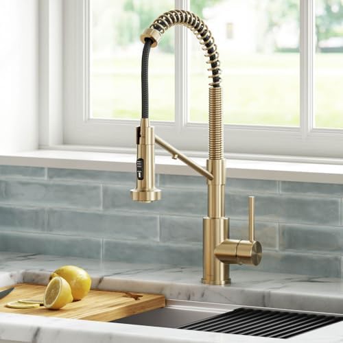 KRAUS Bolden 2-in-1 Commercial Style Pull Down Single Handle Water Filter Kitchen Faucet for Reverse Osmosis or Water Filtration System in Spot-Free Antique Champagne Bronze, KFF-1610SFACB - Image 2