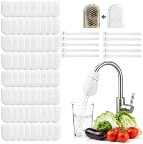 200PCS High Density Faucet Filter Cotton Bag, Universal Anti‑Splash Tap Water Filter Bag with Sediment Barrier, Fine Fiber Mesh Purifier for Kitchen Bathroom Sink Faucets by Unknown