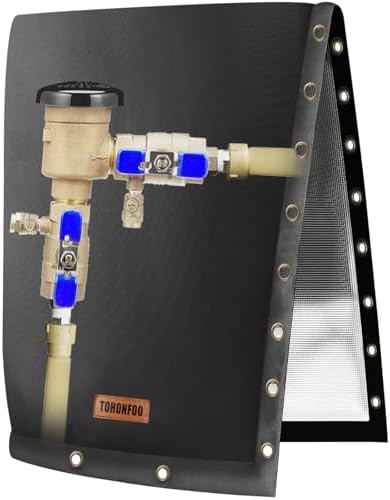 TOHONFOO 2-Way Open Backflow Preventer Pipe Cover Outside, 18"Wx34"H, Black by TOHONFOO