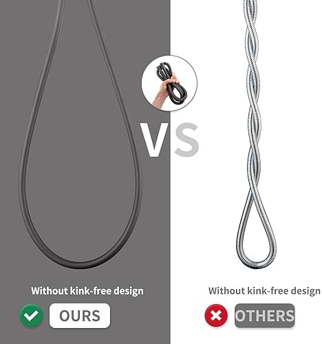 5 Ft PVC Shower Head Hose Extra Long Grey - Image 4