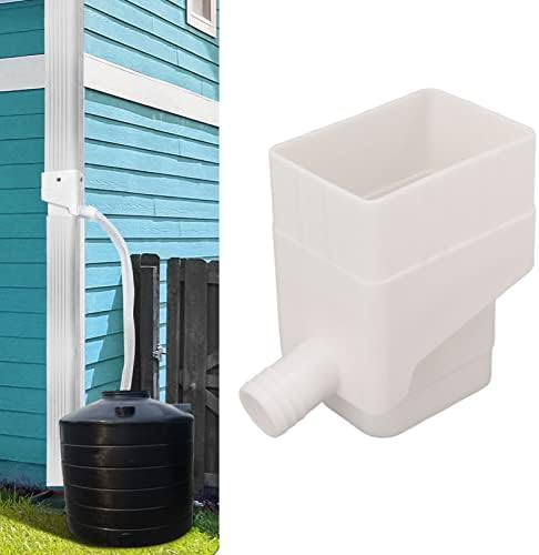 Rainwater Collection System, Gutter Downspout Diverter Rain Diverter Kit Rainwater Downspout Collection for Outdoor Garden Lawn (White) - Image 7