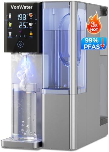 CT910GH Reverse Osmosis Water Filter Countertop, 3S Instant Hot RO Water Filtration System, 7-Stage Water Purifier Removable Pitcher, NSF/ANSI 372,42,58, Reduce TDS PFAS, No Installation by VonWater