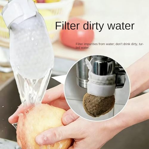 Faucet Filter Cotton Bag, 50 Pieces Faucet Water Filter Bag, Cotton Splash-Proof Portable Pouch, Faucets Filters for Kitchen Sink, Scale Sediment Silt Sand Groundwater Spring Tap Home Bathroom RV - Image 3