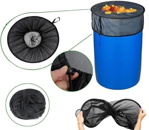 Rain Barrel Mesh Cover Rain Barrel Netting Screen, Practical, Durability Premium Easy to Install Accessory with Drawstring, 63cmx63cmx25cm - Image 2