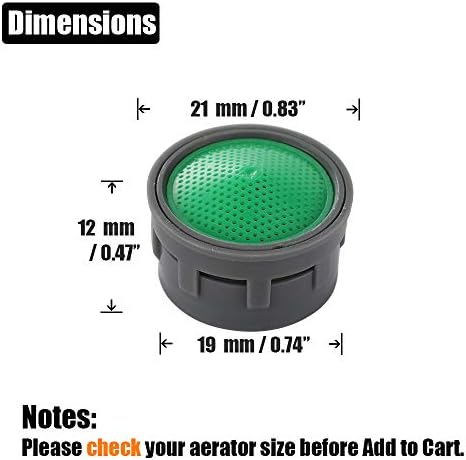 JQK Faucet Areator, 4.75 GPM Insert Aerators 10 Pack Replacement Parts Only Work for Bathroom Sink Faucets, FAG-P10 - Image 2