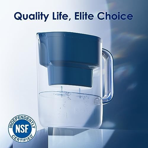 Waterdrop PT-07C Water Filter Pitcher, 10-Cup, NSF Certified, Classic Blue - Image 4