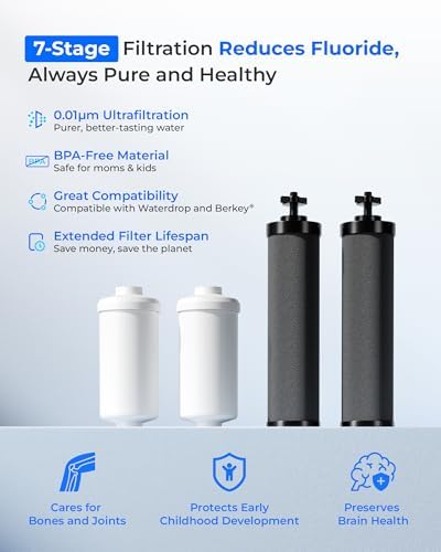Waterdrop Gravity Water Filter, Replacement for Berkey® BB9-2® & PF-2® - Image 2