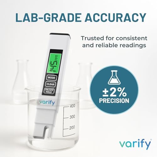 Varify TDS Meter Digital Water Tester for Drinking Water 4in1 Test (2Pack) - Image 3