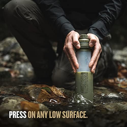 GRAYL UltraPress 16.9 oz Water Purifier & Filter Bottle, Olive Drab - Image 6