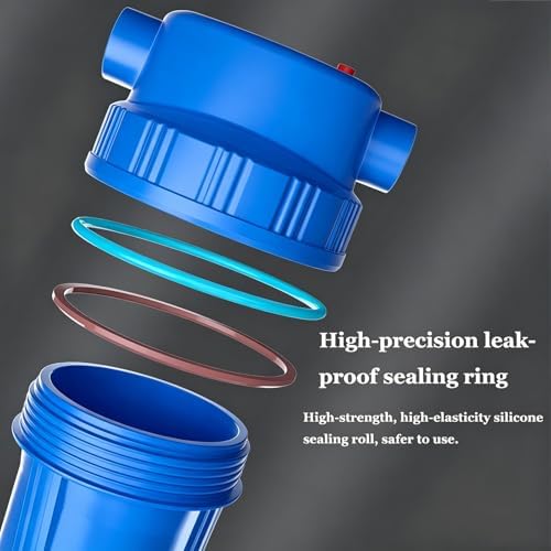 10×4.5'' Whole House Water Filtration System, Water Filter Bottle, Install Kit & Accessories Included, Filter Not Included, Replace Filter(Blue) - Image 3