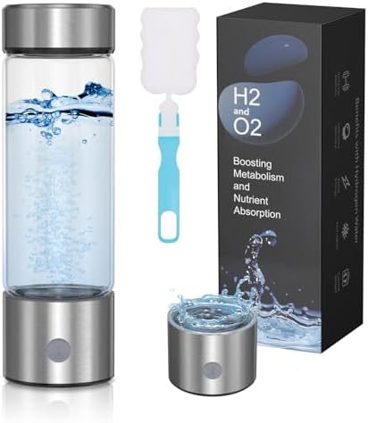 Hydrogen Water Bottle, Portable Rechargeable Hydrogen Water lonizer with SPE/PEM Technology, 3-Min Electrolysis, 460ml Hydrogen Water Bottle Generator for Office, Travel, Home, Fitness by Ankilo