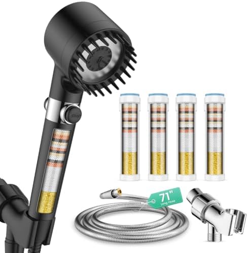 Filtered Shower Head with Handheld 4PCS Filters ShowerHead by Fitespot